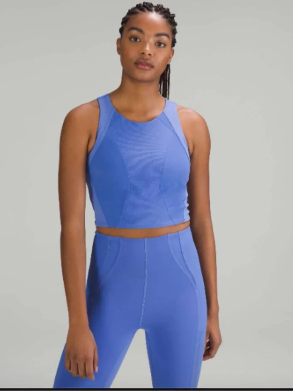 Lululemon Mesh Panelled Training Shelf Tank Top Wild Indigo